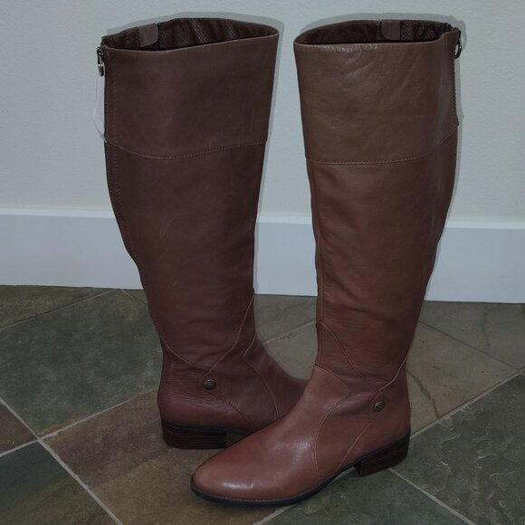 Sole Bound by Baretraps Knee High Tall Leather Riding Boots - Picture 1 of 5